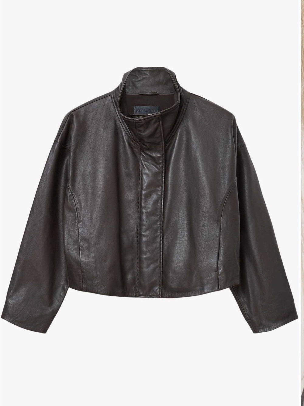 All Saints Ryder Leather Jacket - Oxford dark brown — Medium - Picture 5 of 5